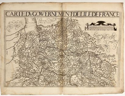 null Carte de 1617« Carte du Gouvernement de l’ILE DE France » dessiné par Damien...