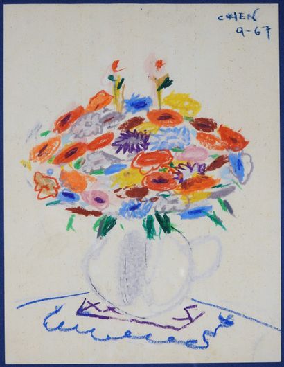 null Tsing-fang Chen (né en 1936)

Bouquet de fleurs, 1967

Pastel sur papier, signé...