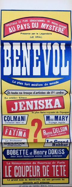 null BENEVOL (Francesco Luigi Maria BENEVOLO 1865-1939). 

Poster of Benevol's text:...