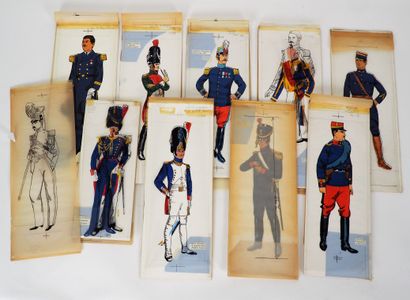 null Militaria

Lot de dix illustrations d’uniformes d’officiers de l’armée française...