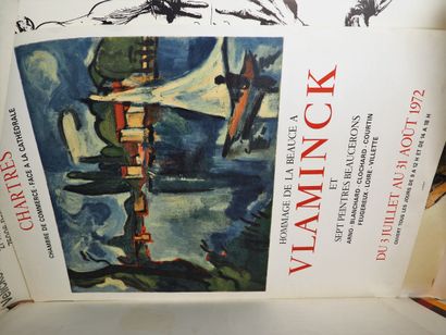 null Lot d'affiches d'exposition dont Vlaminck, de Staël, Picasso, Poliakoff, Er...
