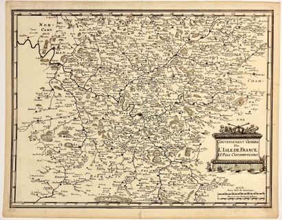 null Carte XVIIe : « Gouvernement général de L’ISLE DE FRANCE, et Pays Circonvoisins....