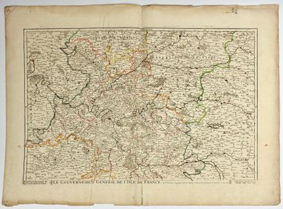 null Carte de 1708 : Le Gouvernement de L’ISLE de France, (Partie Septentrionale...