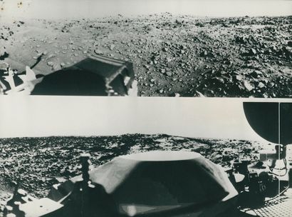 NASA Nasa. Mission VIKING 1. 1ère photographie historique panoramique de la planète...