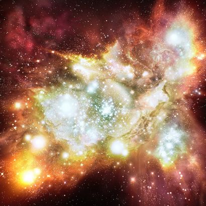NASA NASA. GRAND FORMAT. Télescope HUBBLE. Fanstastique photographie de l'amas d'étoiles...