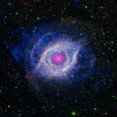 NASA Nasa. BIG FORMAT. Fantastic photograph of the Helix planetary nebula is located...