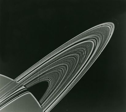 NASA NASA. This mosaic of two photographs of the rings of the planet Saturn was taken...