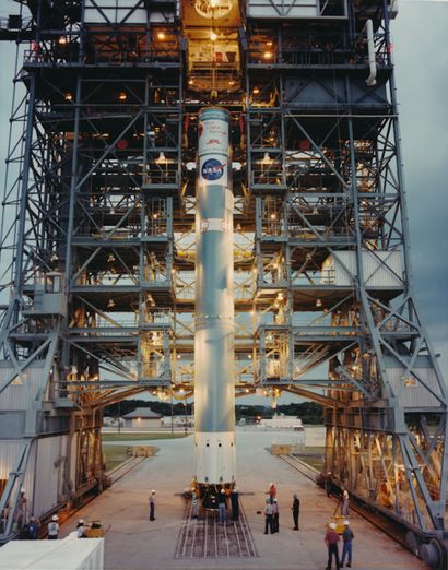 NASA Nasa. At Launch Complex 17 on the Cape Canaver Space Station's PAD A launch...
