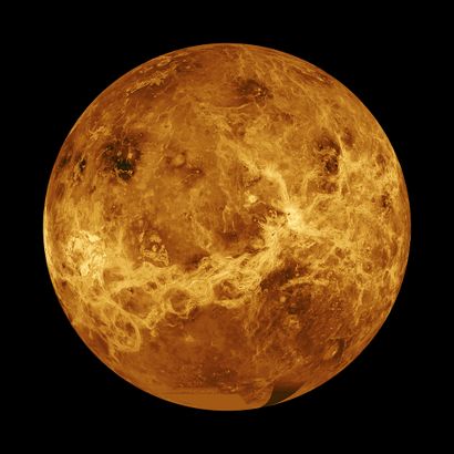 NASA NASA. LARGE FORMAT. Rare. This superb global view of the surface of Venus is...