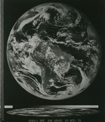 NASA NASA. Beautiful integral photograph of the globe taken by the GOES-1 (Geostationary...