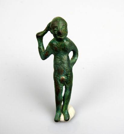null Statuette representing Harpocrates holding the wick of childhood

Bronze 5.1...