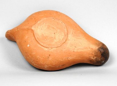 null Oil lamp with fishes symbols of Christ.paleochristian style.

Terracotta.13...