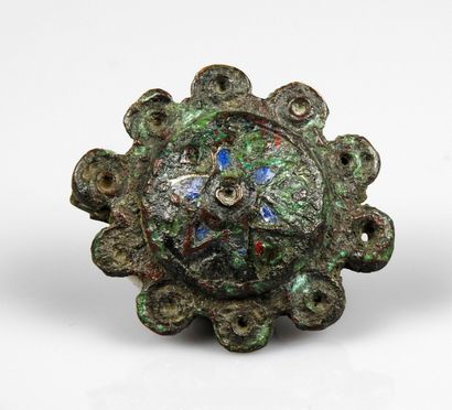 null Geometrical fibula decorated with enamels and star decoration

Former 19th century...