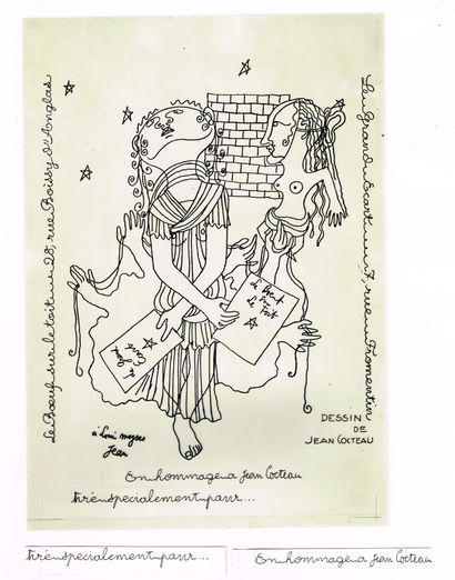 null Jean COCTEAU (1889-1963), poète, dessinateur, dramaturge et cinéaste : épreuve...