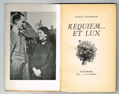 null Marcel JOUHANDEAU (Guéret 1888-1979), écrivain : « Requiem… et Lux », NRF, EO...