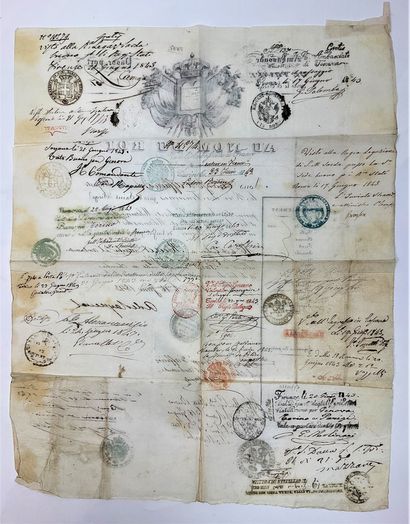 null Comte Gustave de REISET (1821-1905), diplomate : 2 passeports, l’un donné le...