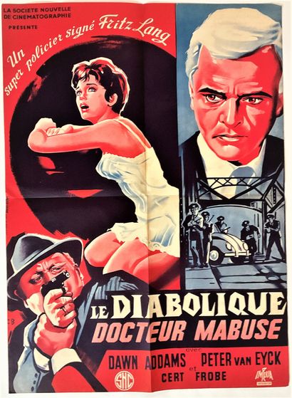 null CINEMA - Fritz LANG " The diabolical Doctor Mabuse " : original French poster...