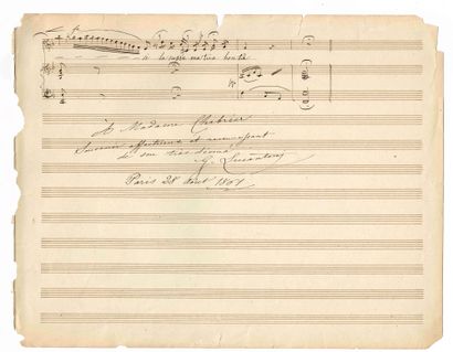null MUSIC - Giovanni LUCANTONI (1825 - Paris 1902), Italian composer : Autograph...
