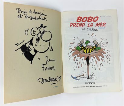  COMICS-DESSINES - Paul DELIEGE (1930-2011) : " Bobo prend la mer ", 1978, with signed...
