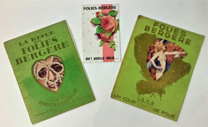 null FOLIES BERGERE : ensemble de 2 albums et 1 programme : albums 1924-1925 (« Cœurs...