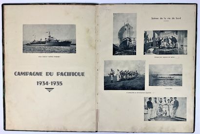 null AVISO AMIRAL CHARNER - Pacific Campaign 1934-35 : Album (24,5 x 32,5 cm, used...