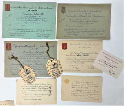  EXHIBITION UNIVERSELLE ET INTERNATIONALE DE LIEGE DE 1905 : Set of 15 invitations...