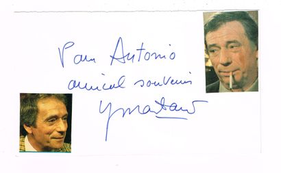 Yves MONTANT : Album page in-8 oblong with...