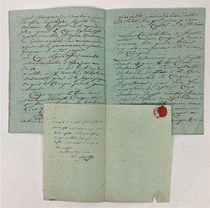 null THE NETHERLANDS IN 1805 (BATTLESHIP REPUBLIC) : Autograph letter signed (2 p...