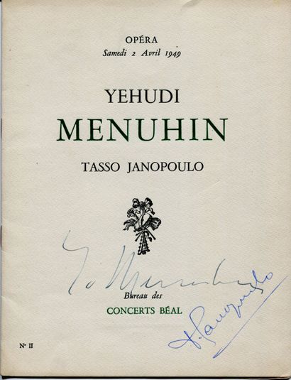 MUSIQUE - Yehudi MENUHIN (1916 /1999), violoniste :...