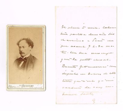  Alexandre DUMAS Fils (1824 - 1895), playwright : 1) Autograph letter signed (initials),...