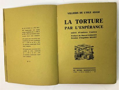 null Auguste de VILLIERS DE L’ISLE-ADAM (1838-1889) : « La Torture par l’Espérance »,...