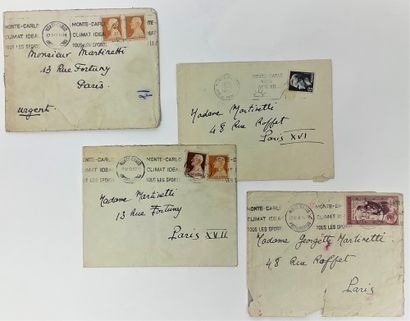null Marcel PAGNOL (1895-1974), playwright and filmmaker: set of 2 autograph envelopes,...