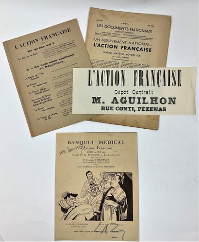 ACTION FRANCAISE - Programme-menu of the...