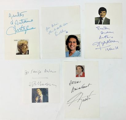 FRENCH VARIETIES : set of 5 vintage autographs...