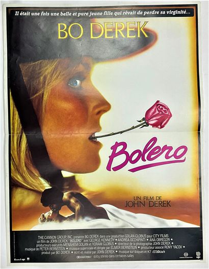 null CINEMA - Bo DEREK " Bolero " : original vintage poster 1984 (40 x 53 cm, folded,...