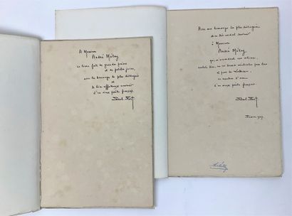  Paul FORT: Set of 2 collections of poems with signed autographs, Ed. A.J. Klein...