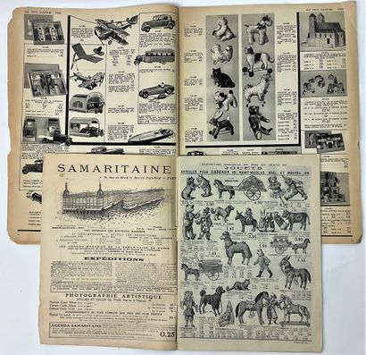null CATALOGUES : Ensemble de 4 catalogues illustrés (état d’usage B) : « A la Samaritaine »,...