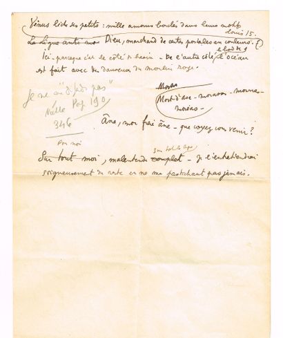  Jean COCTEAU (1889-1963), poet, draughtsman, playwright and film-maker: Autograph...