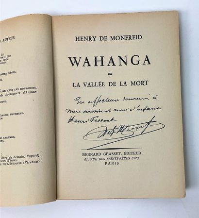null Henry de MONFREID (1879-1974), écrivain voyageur : « Wahanga », Grasset, EO...