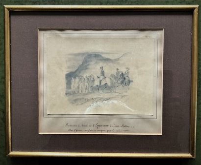  NAPOLEON AT SAINT HELEN - Nicolas-Toussaint CHARLET (1792-1845), painter of the...