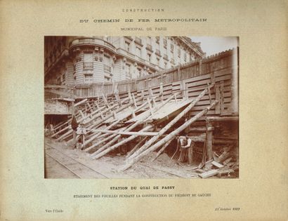 null METROPOLITAN DE PARIS: Set of 3 original photographs mounted on cardboard (27...