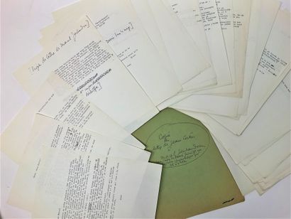[Jean COCTEAU]: Set of typescripts of copies...