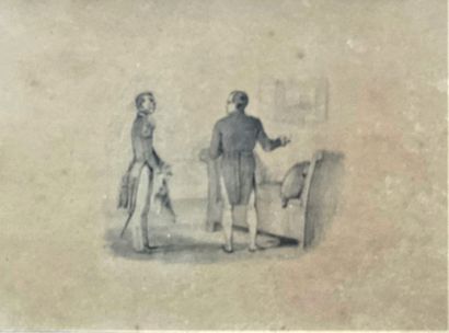 NAPOLEON AT SAINTE-HELENE - Nicolas-Toussaint CHARLET (1792-1845), painter of the...