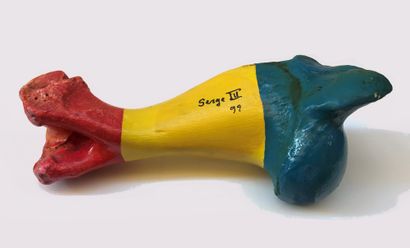 SERGE III OLDENBOURG (1927-2000) Tricolour, 1992
Painted ox bone
Signed and dated
L...