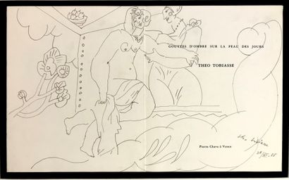 THEO TOBIASSE (1927-2012) Deux femmes dénudées, 1988
Dessin au crayon sur deux pages...
