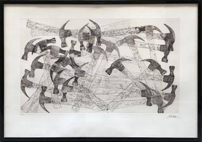 ARMAN (1928-2005) The Hammers, 1973
Etching signed and numbered 89/100
Framed under...