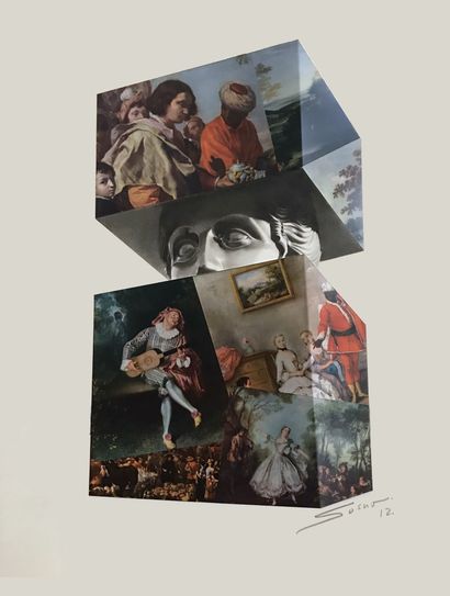 Sacha SOSNO (1937-2013) Le Guetteur (Hommage aux maîtres anciens), 2012
Collages...