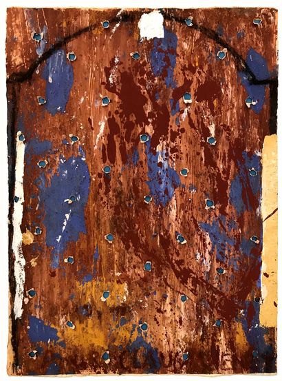VIVIEN ISNARD (NE EN 1946) Untitled (Door), 1993
Mixed media on two layers of paper
Signed...