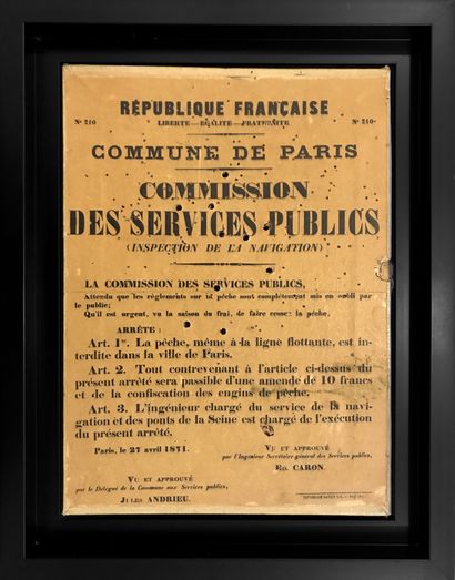 SERGE III OLDENBOURG (1927-2000) Commune de Paris, 1974
Original poster of the Paris...