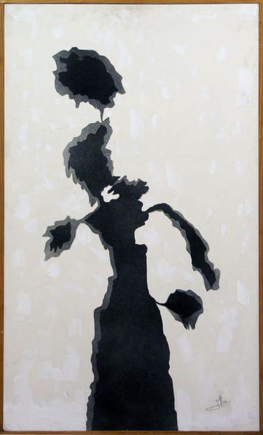 Jean MAS (né en 1946) Ombre d'une fleur dans un vase, 2004
Acrylique sur panneau...